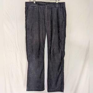 Straight Fit Gray Corduroy Pants, 35x32 (Gap)